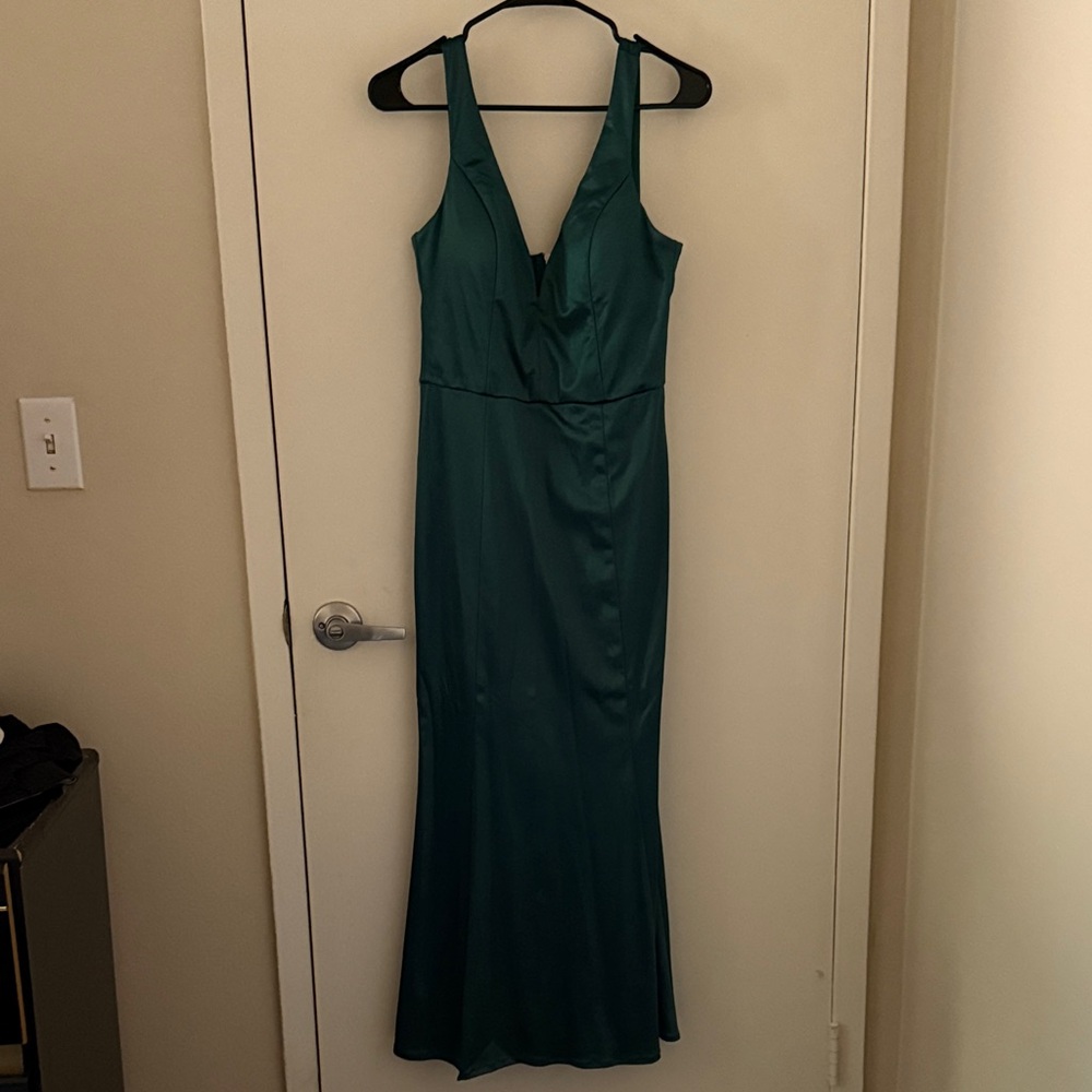 Crystal Doll Teal Backless Dress